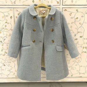 Bonpoint wool girls coat in light blue